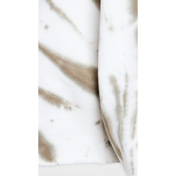 Good American Essentials Cropped Cool Sweatshirt Putty Tie Dye Crewneck Sweater - Picture 9 of 11